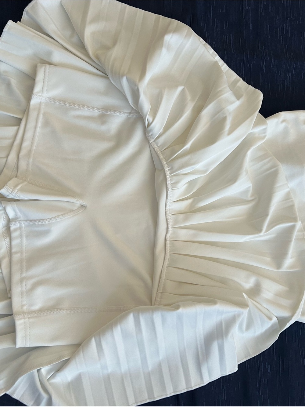 Goldhinge criss cross back White Pleated Tennis Dress - Picture 3 of 8